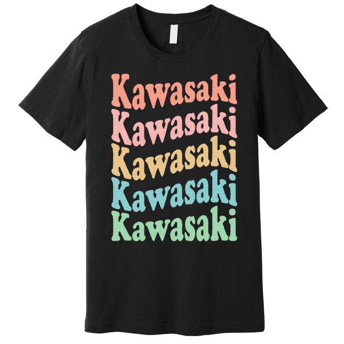 Vintage 70's Japan Hippie City Retro Kawasaki Premium T-Shirt