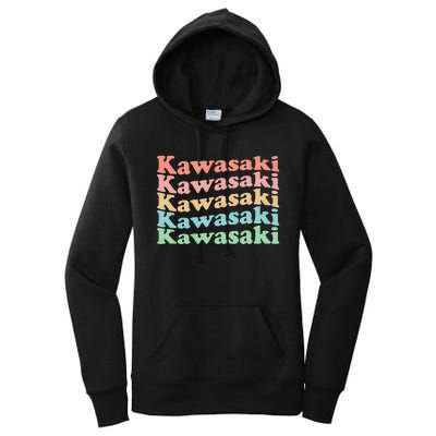 Vintage 70S Japan Hippie City Retro Kawasaki Women's Pullover Hoodie