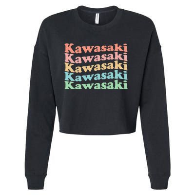 Vintage 70S Japan Hippie City Retro Kawasaki Cropped Pullover Crew