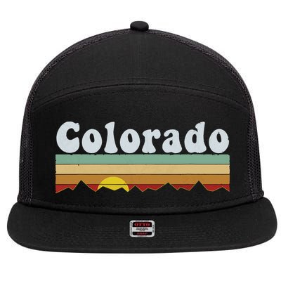 Vintage 70s Retro Colorado 7 Panel Mesh Trucker Snapback Hat
