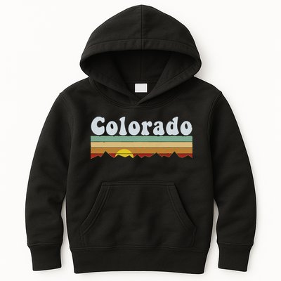 Vintage 70s Retro Colorado Kids Hoodie