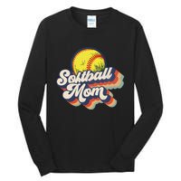 Vintage 70s Style Design Softball Mom Tall Long Sleeve T-Shirt