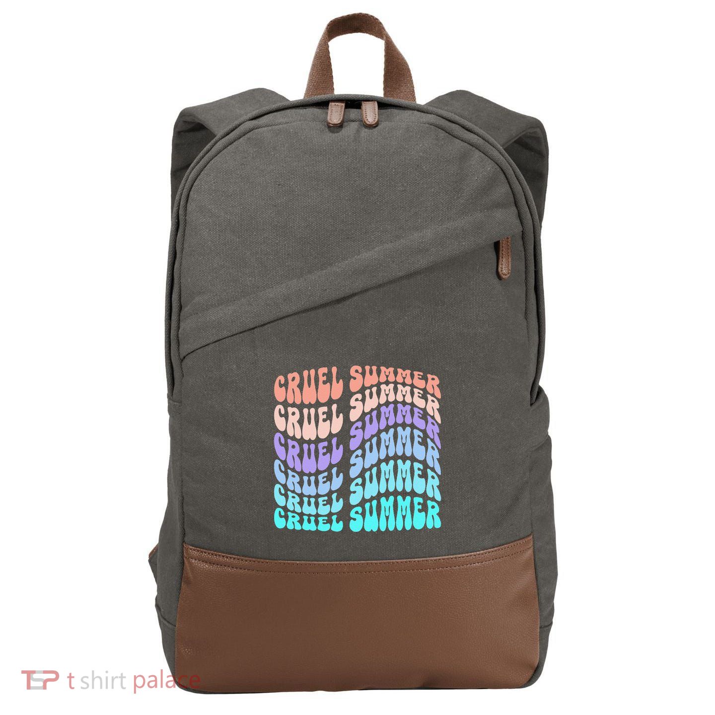 Vintage 70s Style Groovy Style Cotton Canvas Backpack