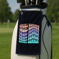 Vintage 70s Style Groovy Style Golf Towel