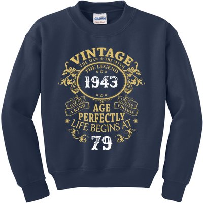 Vintage 79 The Man Myth Legend Kids Sweatshirt