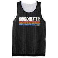 Vintage 70s United Kingdom Manchester Mesh Reversible Basketball Jersey Tank