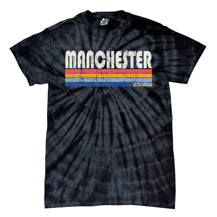 Vintage 70s United Kingdom Manchester Tie-Dye T-Shirt