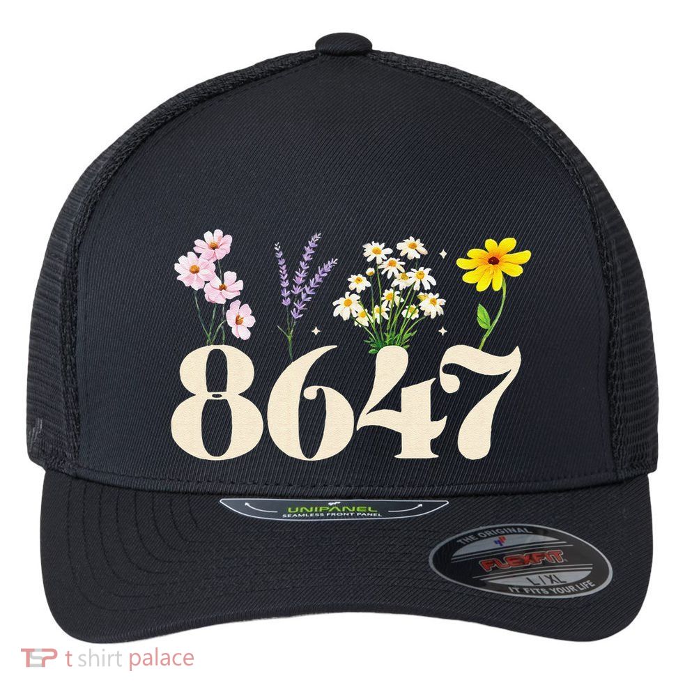 Vintage 86 47 Antitrump Flower President Flexfit Unipanel Trucker Cap