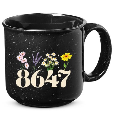Vintage 86 47 Antitrump Flower President 15oz Campfire Ceramic Mug
