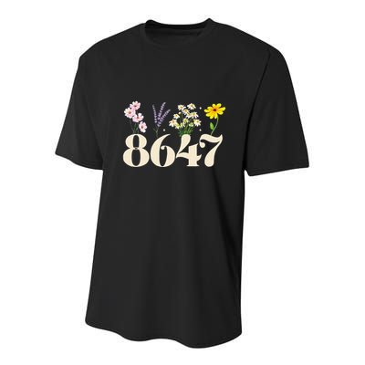 Vintage 86 47 Antitrump Flower President Youth Performance Sprint T-Shirt
