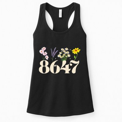 Vintage 86 47 Antitrump Flower President Womens Tank Top