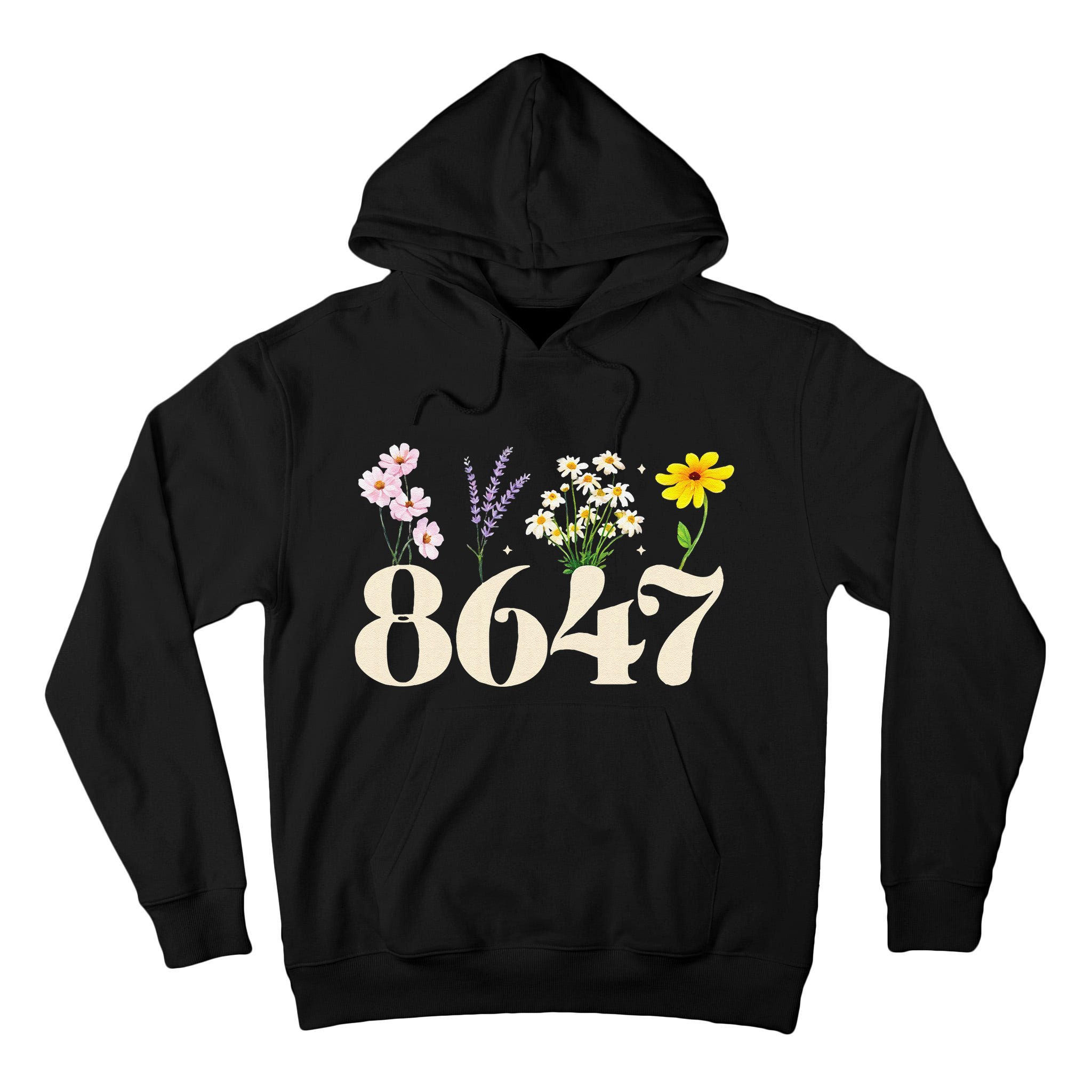 Vintage 86 47 Antitrump Flower President Tall Hoodie