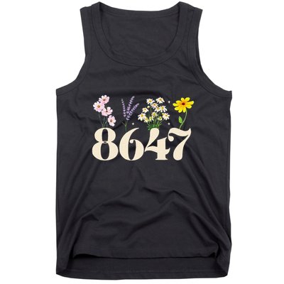 Vintage 86 47 Antitrump Flower President Tank Top