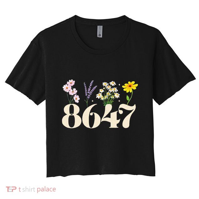 Vintage 86 47 Antitrump Flower President Crop Top