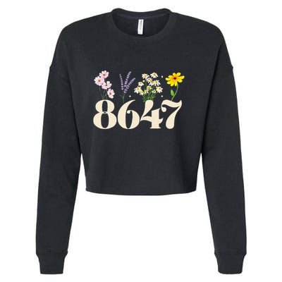 Vintage 86 47 Antitrump Flower President Cropped Pullover Crew