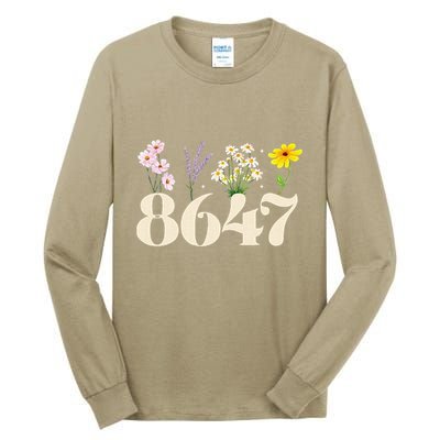Vintage 86 47 Antitrump Flower President Tall Long Sleeve T-Shirt