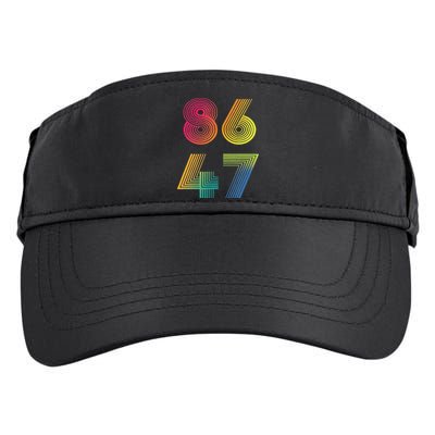 Vintage 86 47 Tie Dye Anti Trump 47 Anti Trump President Adult Drive Performance Visor