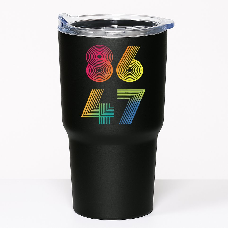 Vintage 86 47 Tie Dye Anti Trump 47 Anti Trump President Tumbler