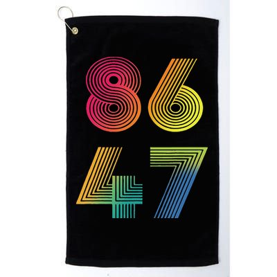 Vintage 86 47 Tie Dye Anti Trump 47 Anti Trump President Golf Towel