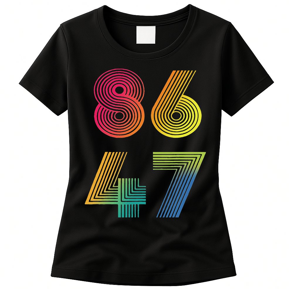 Vintage 86 47 Tie Dye Anti Trump 47 Anti Trump President Womens T-Shirt