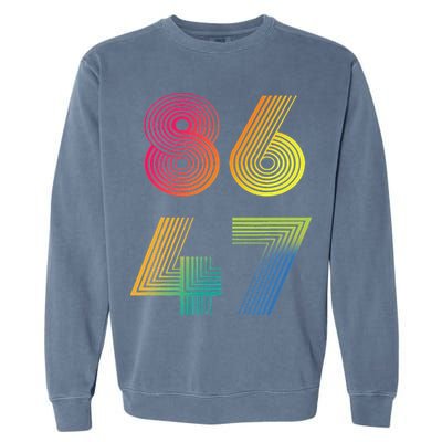 Vintage 86 47 Tie Dye Anti Trump 47 Anti Trump President Garment-Dyed Sweatshirt