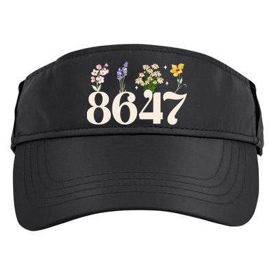 Vintage 86 47 Anti-Trump Flower President Adult Drive Performance Visor