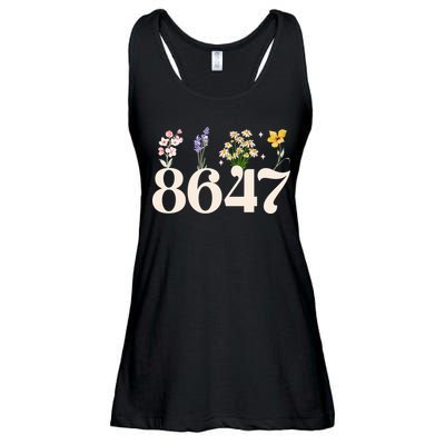 Vintage 86 47 Anti-Trump Flower President Ladies Essential Flowy Tank
