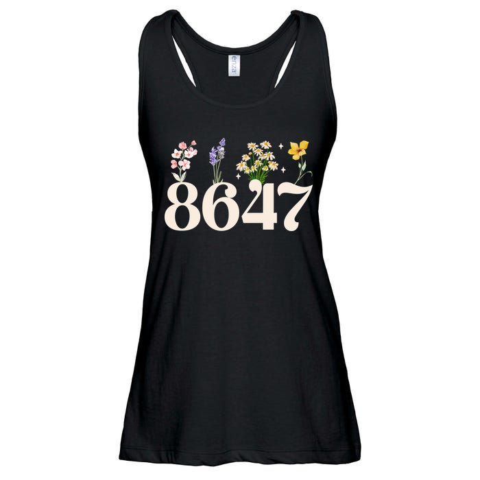 Vintage 86 47 Anti-Trump Flower President Ladies Essential Flowy Tank