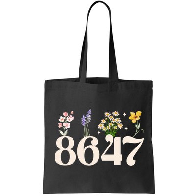 Vintage 86 47 Anti-Trump Flower President Bag