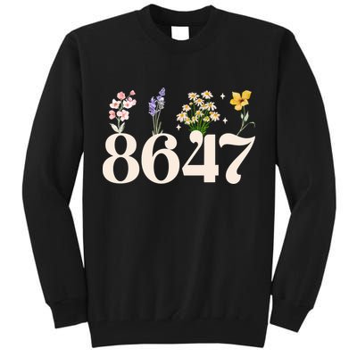 Vintage 86 47 Anti-Trump Flower President Tall Sweatshirt