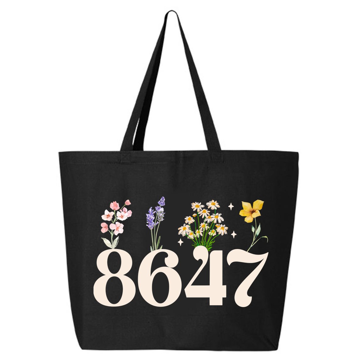 Vintage 86 47 Anti-Trump Flower President 25L Jumbo Tote