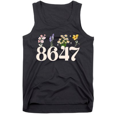 Vintage 86 47 Anti-Trump Flower President Tank Top