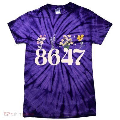 Vintage 86 47 Anti-Trump Flower President Tie-Dye T-Shirt