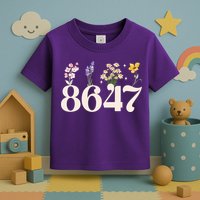 Vintage 86 47 Anti-Trump Flower President Toddler T-Shirt