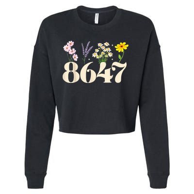 Vintage 86 47 Antitrump Flower President Cropped Pullover Crew