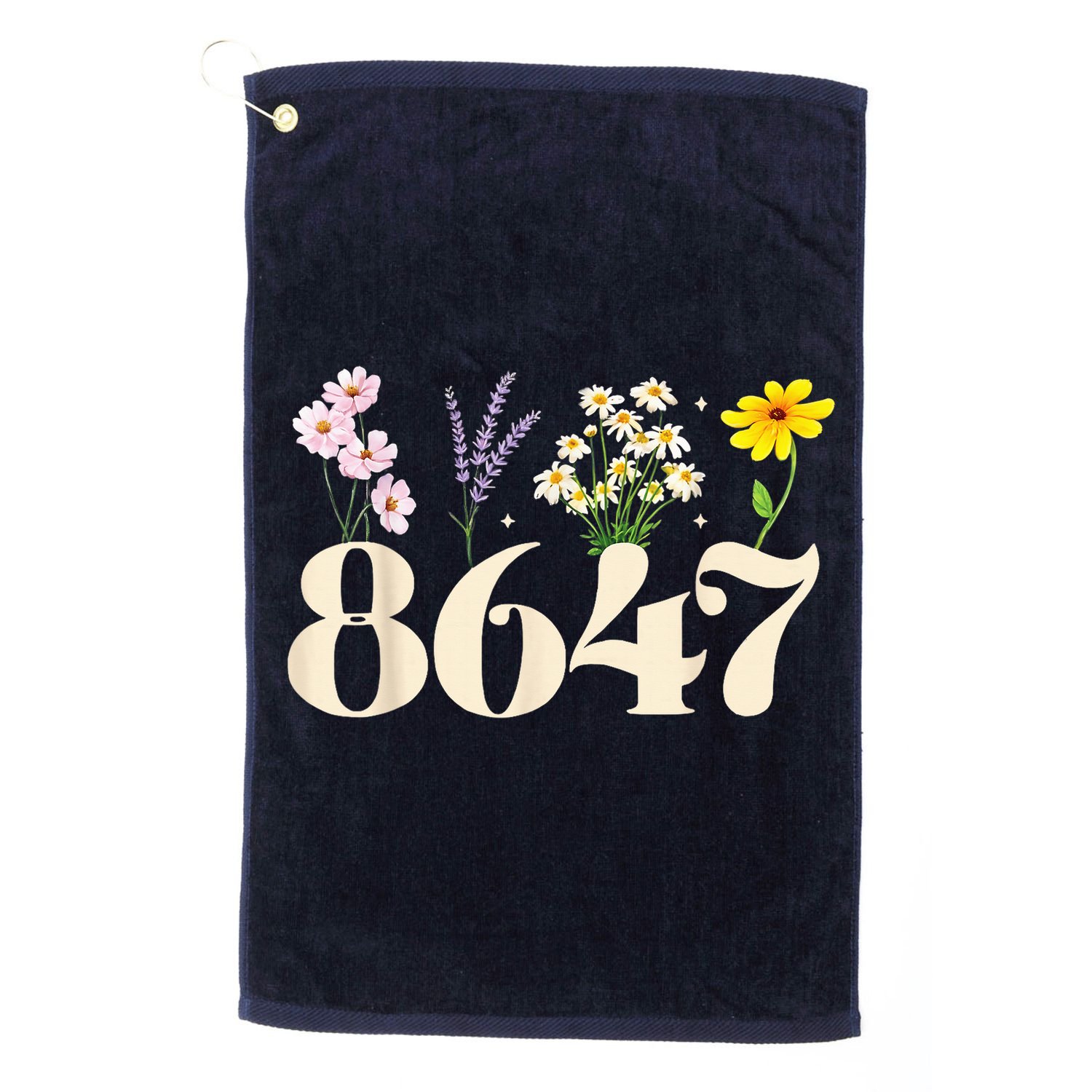 Vintage 86 47 Antitrump Flower President Golf Towel