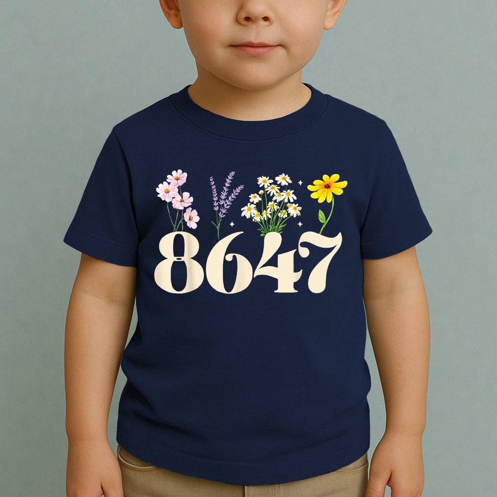 Vintage 86 47 Antitrump Flower President Toddler T-Shirt