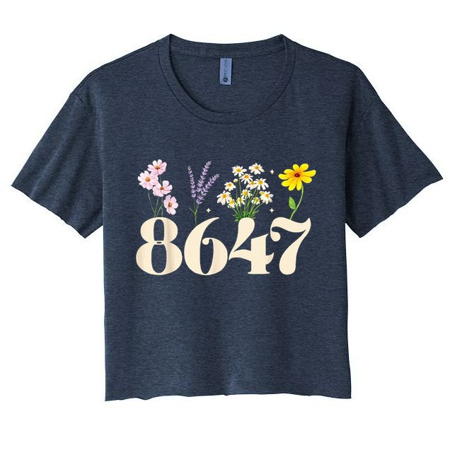 Vintage 86 47 Antitrump Flower President Crop Top