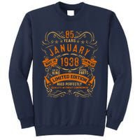 Vintage 85th Birthday January 1938 Birthday Sweatshirt