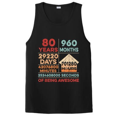 Vintage 80th Birthday Gifts 80 Years Old 960 Months  PosiCharge Competitor Tank