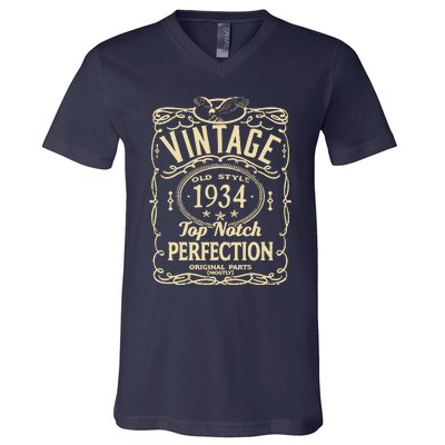 Vintage 89th Birthday top notch 1934 V-Neck T-Shirt