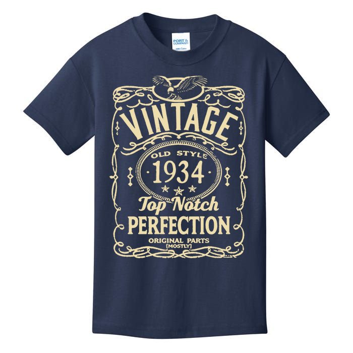 Vintage 89th Birthday top notch 1934 Kids T-Shirt