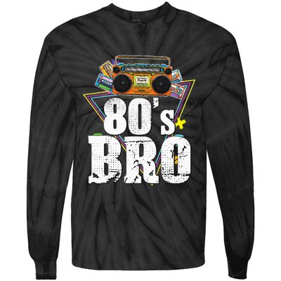 Vintage 80s Bro 1980s Fashion 80 Party Tie-Dye Long Sleeve Shirt