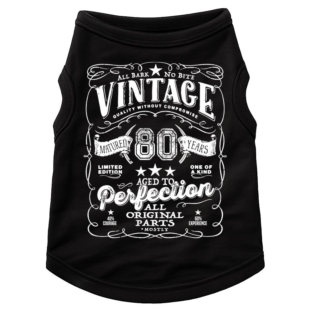 Vintage 80th Birthday Perfection Original Part 1943 Doggie Tank