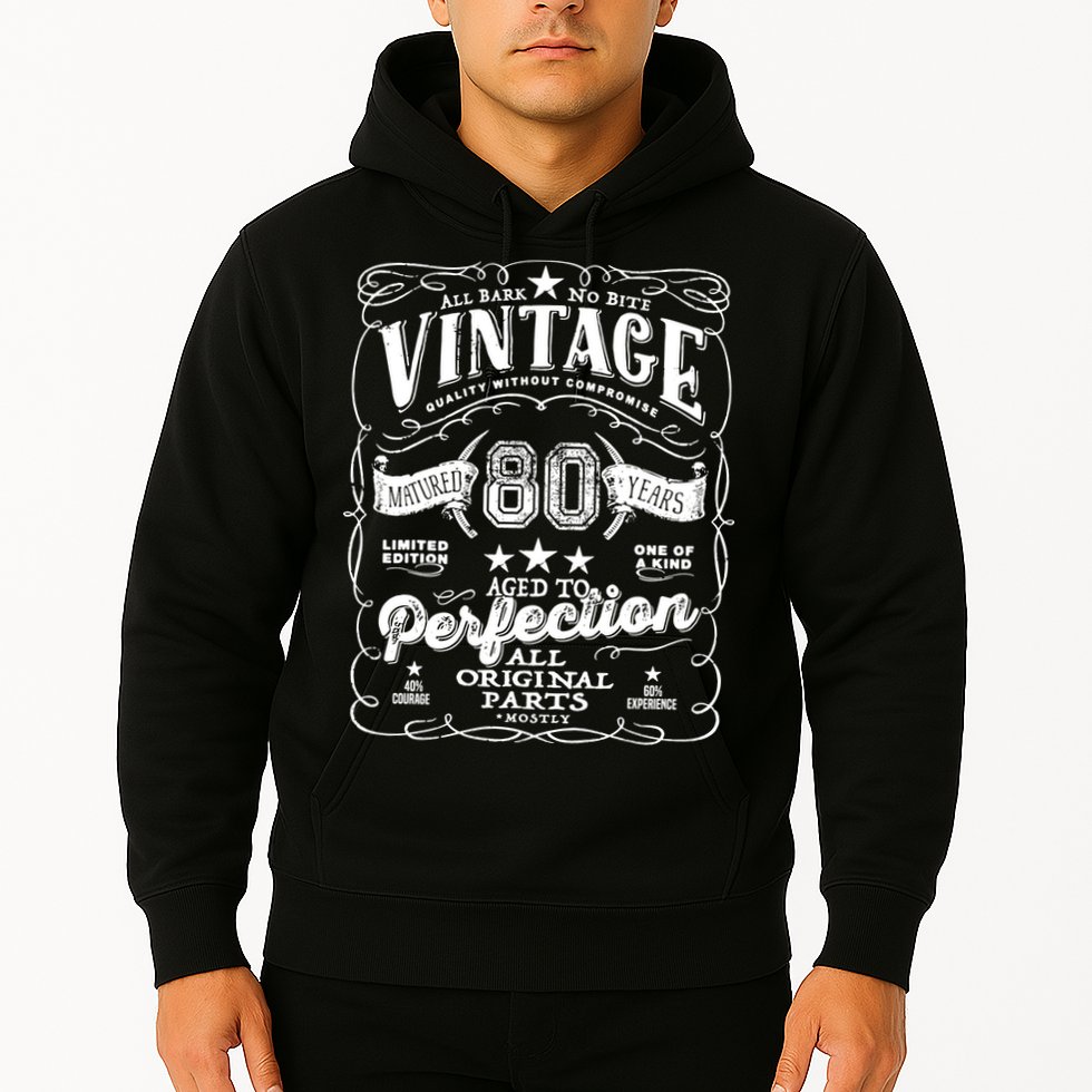 Vintage 80th Birthday Perfection Original Part 1943 Hoodie