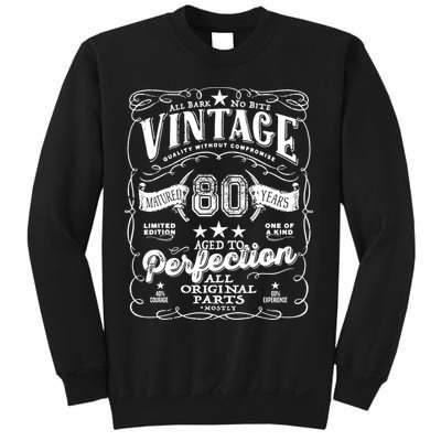 Vintage 80th Birthday Perfection Original Part 1943 Sweatshirt