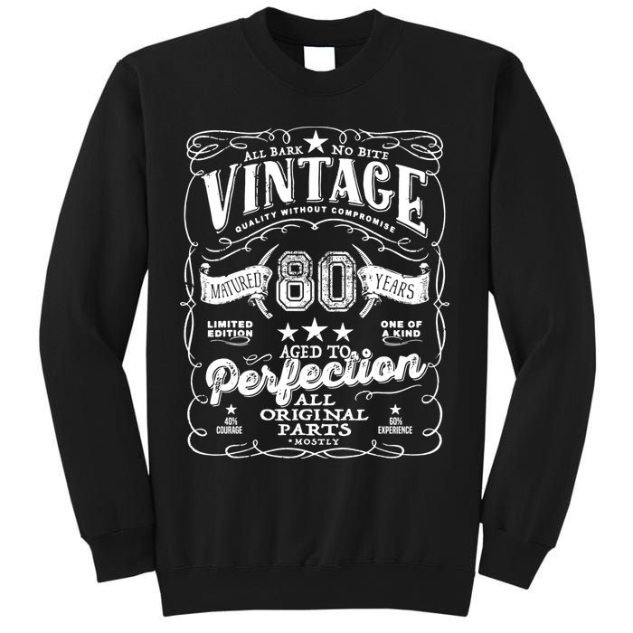 Vintage 80th Birthday Perfection Original Part 1943 Sweatshirt