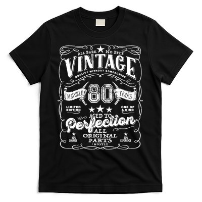 Vintage 80th Birthday Perfection Original Part 1943 T-Shirt