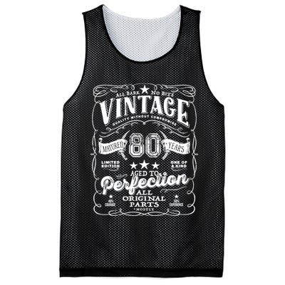 Vintage 80th Birthday Perfection Original Part 1943 Mesh Reversible Basketball Jersey Tank