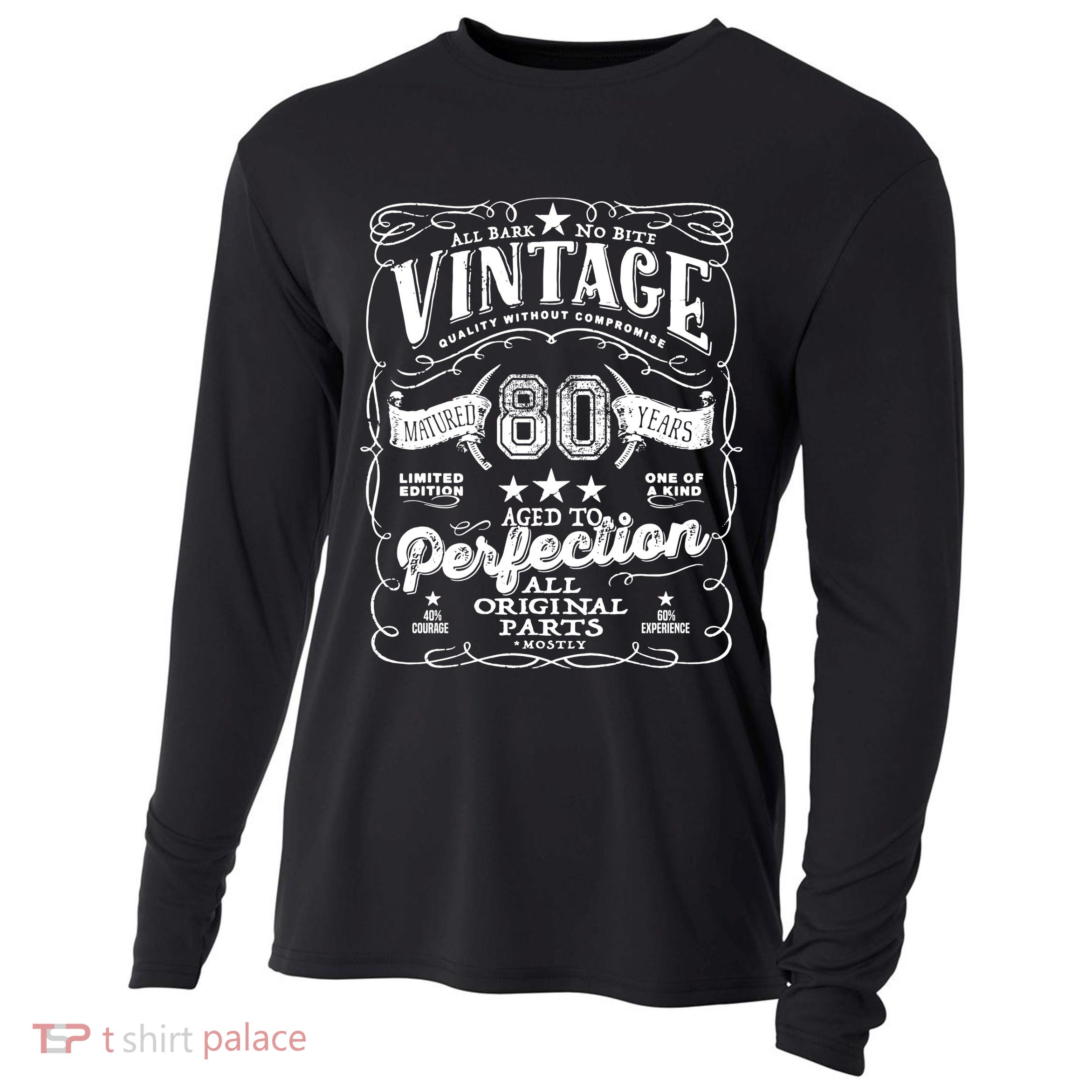 Vintage 80th Birthday Perfection Original Part 1943 Cooling Performance Long Sleeve Crew